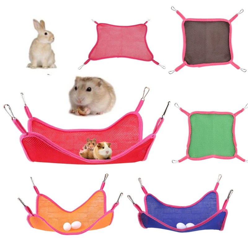6 Colors Summer Breathable Mesh Hamster Squirrel Sugar Glider Rabbit Snake Parrot Ferret Otter Hammock Small Pet Swing | Дом и сад