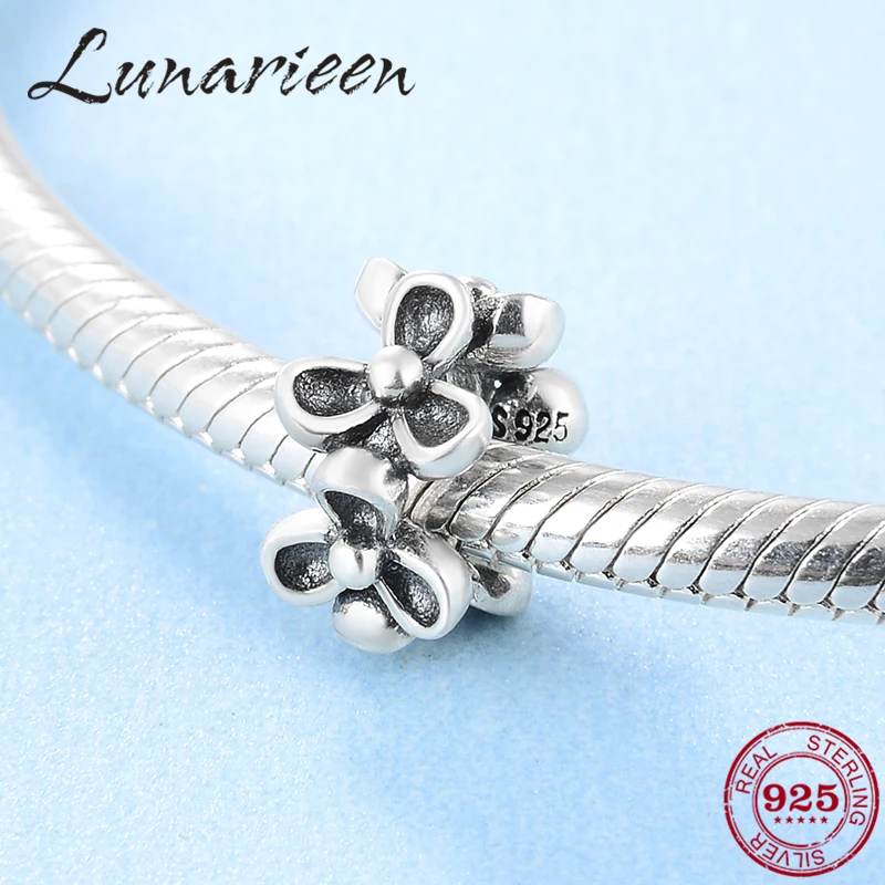 Маленькие и стильные ажурные бусины из серебра 925 пробы сделай сам подходят для