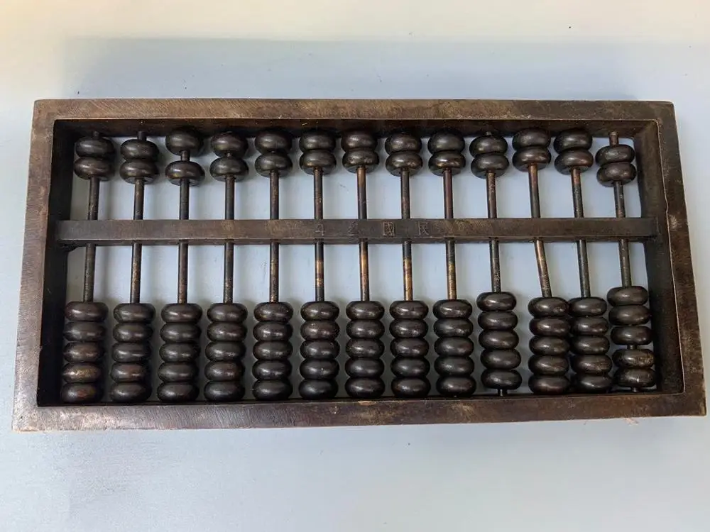 

wedding decoration Chinese collection pure copper gilt carved abacus Folk arithmetic Bookkeeping Implies careful planning