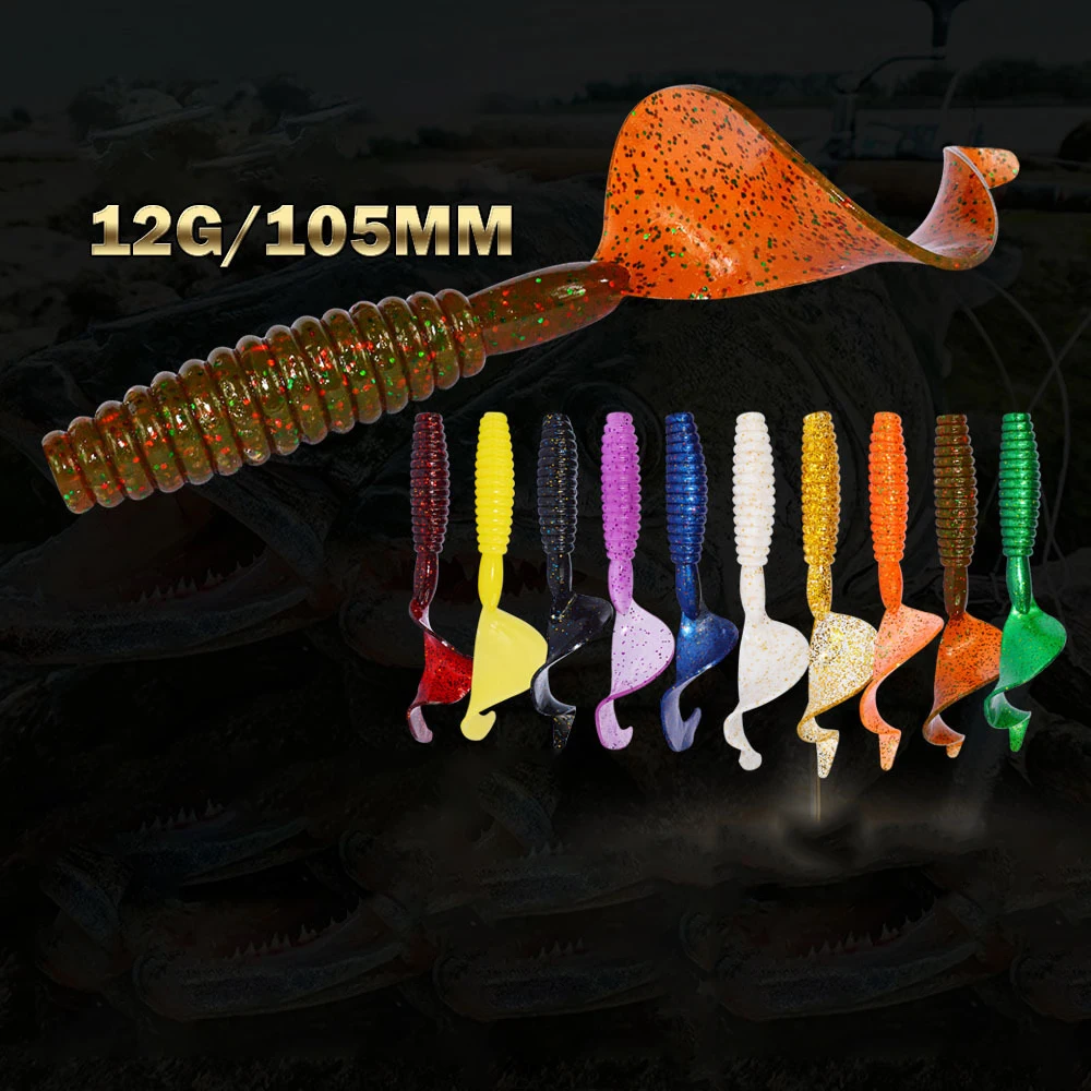 Приманка рыболовная с длинным хвостом мягкий джиг 105 мм 12 г 3 шт./лот искусственный