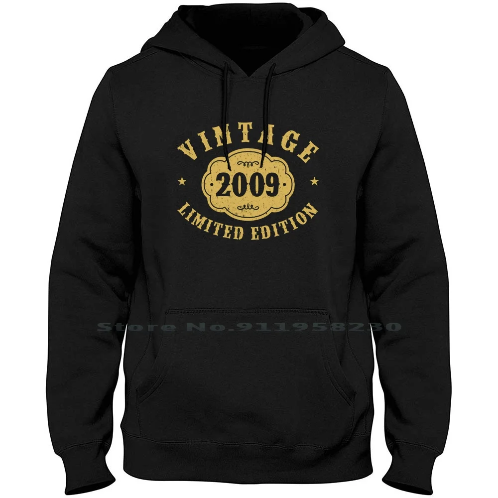 

11 Years Old 11th Birthday Anniversary Gift Limited 2009 Hoodie Sweater Cotton Anniversary Clothing Birthday Limited Seller