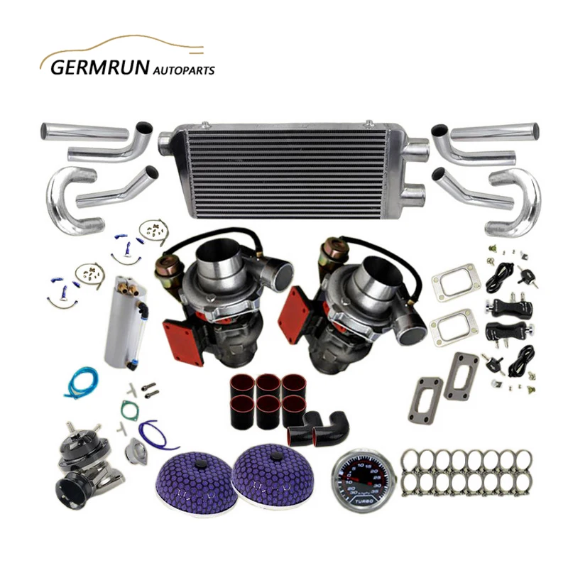 

Complete Turbo Kits fit for GMC GM Cheva Big Block 427 454 396 502 572 Twin Turbo Kit Charger Piping BOV