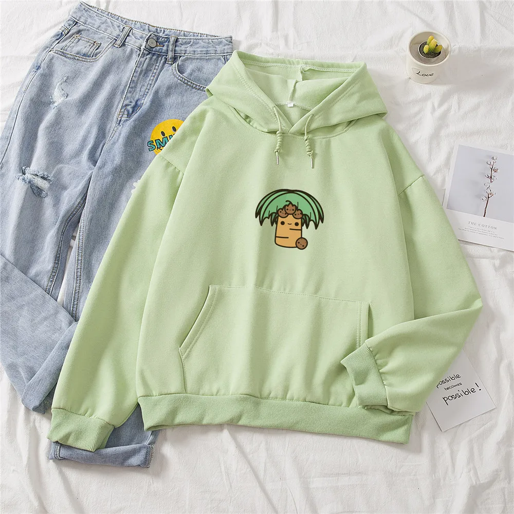 

Милые худи с рисунком в стиле Харадзюку, одежда для женщин, свитшот с длинным рукавом и мультяшным рисунком, черные худи, топы, одежда, Женска...