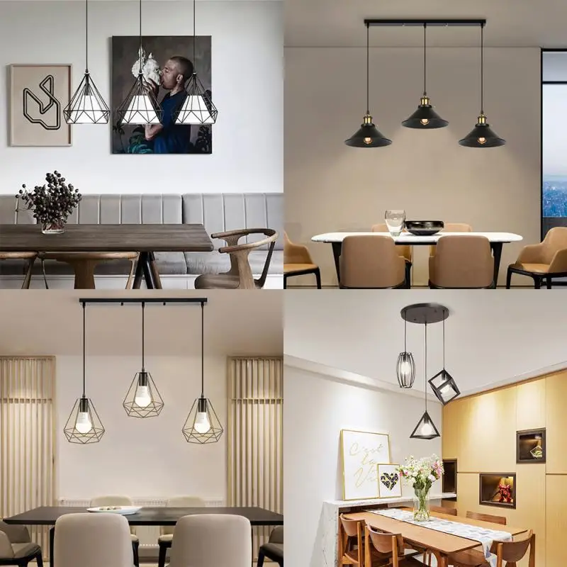 Современный подвесной светильник в виде клетки металлический минималистичный