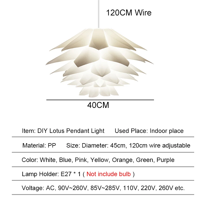 Лотос Led подвесные светильники современный DIY подвесной светильник