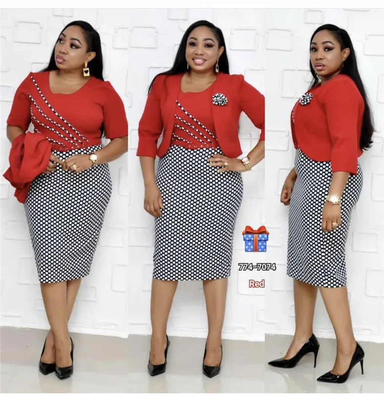 Женское платье в африканском стиле горошек дизайнерское размера плюс