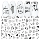 Наклейка для ногтей в виде бабочки, розы, 1 шт.