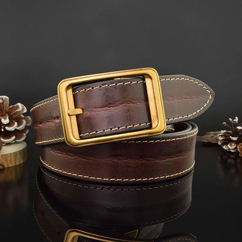 

High Quality Retro Jeans Pin Buckle Men's Belt New Designer Brand Luxury Belt Men's Trend Smooth Belt Fashion