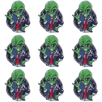 10pcs wholesale cool aliens patch embroidered patches for clothing parches stripes badges iron on patches for clothes sticker