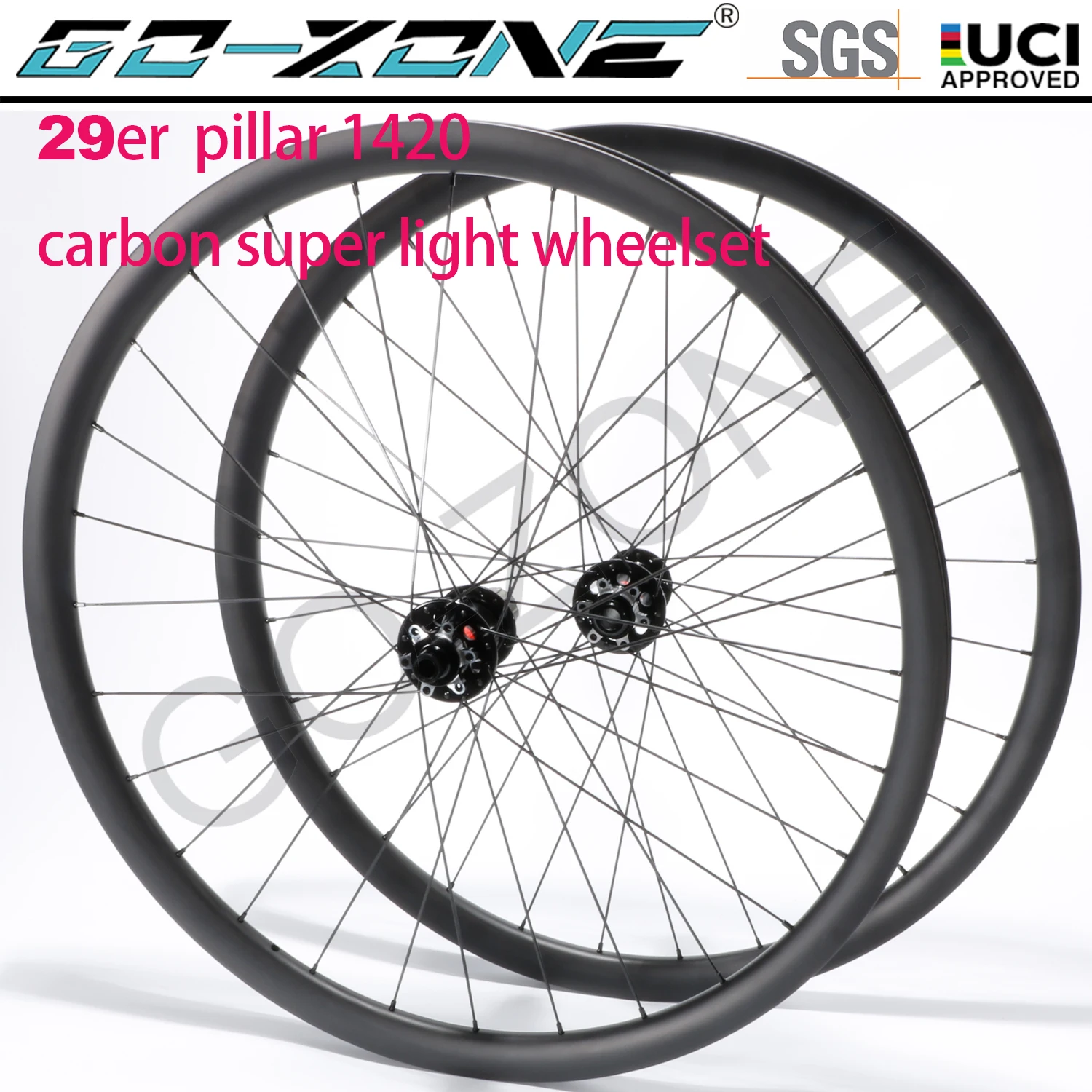 Суперлегкая колесная пара MTB 29er Pillar 1420 карбоновая бескамерная Novatec 791 772