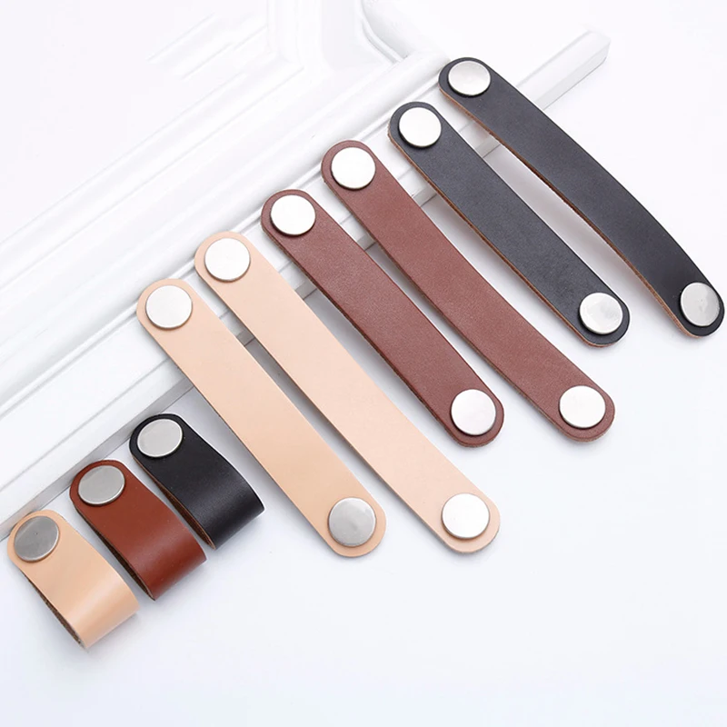 

Furniture Drawer Light Luxury Imitation Leather Handle Furniture Cabinet Door Handle Environmental Protection Artificial Leather