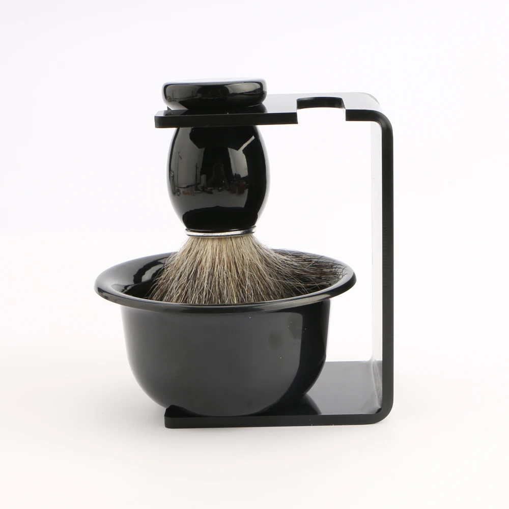Мужской набор для бритья включает в себя 100% чистый барсук кисть + чаша держатель