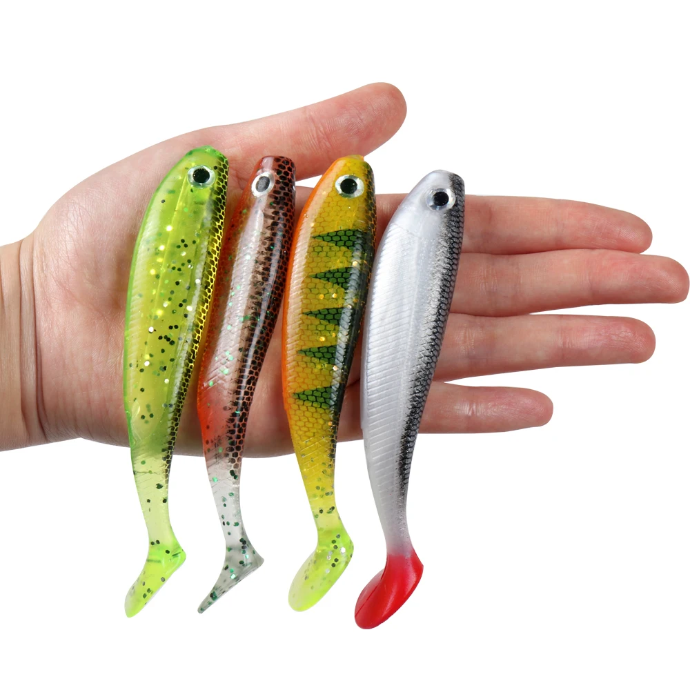 4 шт приманки для рыбалки мягкие 115 мм 11 г силиконовые бас щука Minnow Swimbait Пластик