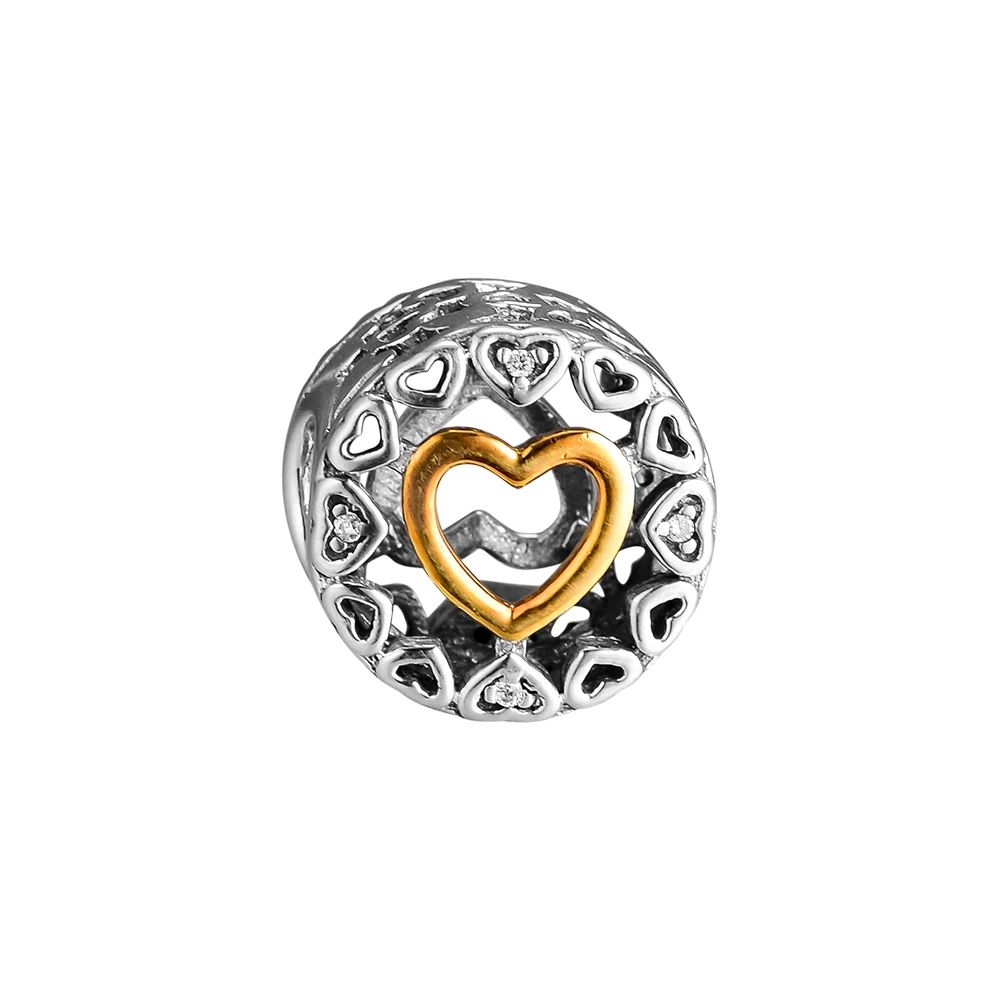 

Fits CKK Bracelet Genuine 925 Sterling Silver Loving Circle Charm Beads for Jewelry Making Women Charms Bead Gift Kralen