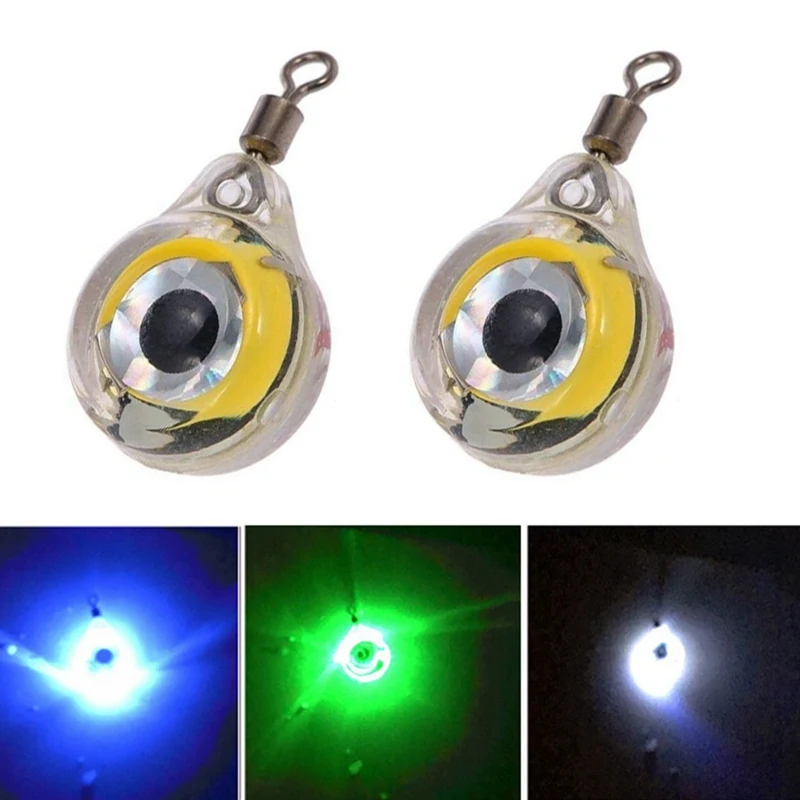 

1pcs Mini Fishing Lure Light LED Deep Drop Underwater Eye Shape Fishing Squid Fishing Bait Luminous Lure for Attracting Fish