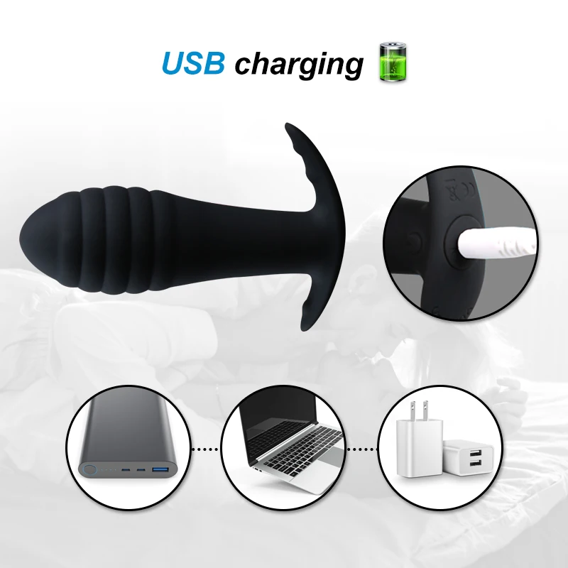 Дистанционное управление мужской вибрирующий Анальная пробка массажер простаты