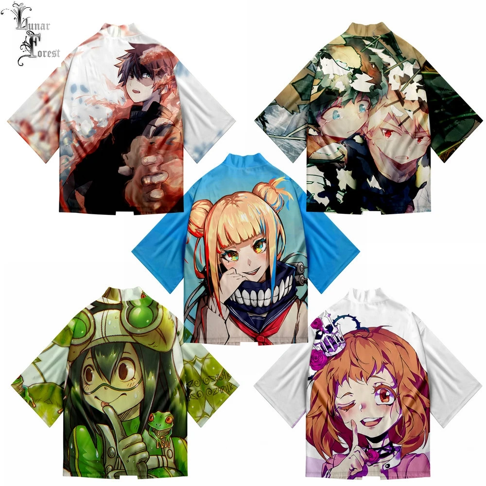 

My Hero Academia 3D Printing Japanese Kimono Haori Yukata Cosplay Women/Mens Fashion Summer Casual Cool Short Sleeve Cardigan