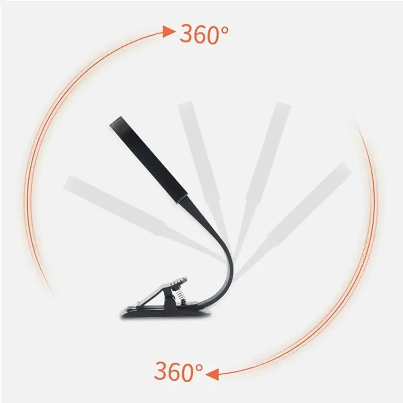 

Flexible Night Reading Desk Lamp Clip on Book Light Reading Light with 3 Eye-Care Modes Portable USB Reading Lamp for Bookworms