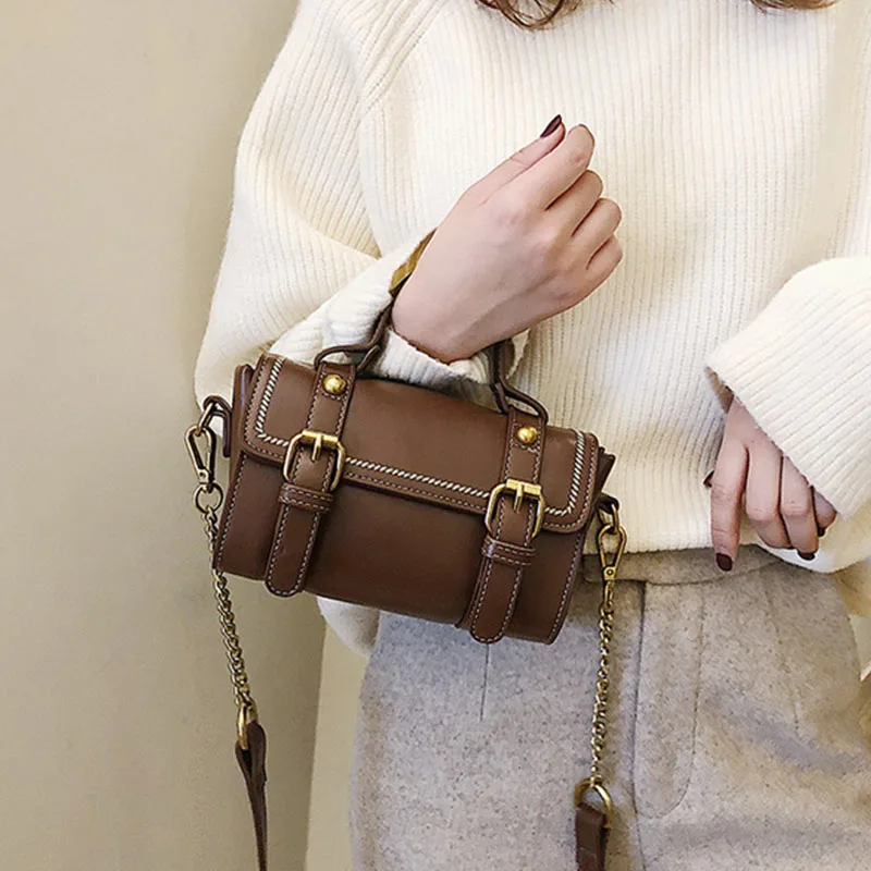 Маленькая черная Бостонская женская сумка через плечо Meteor Bird маленькие сумочки