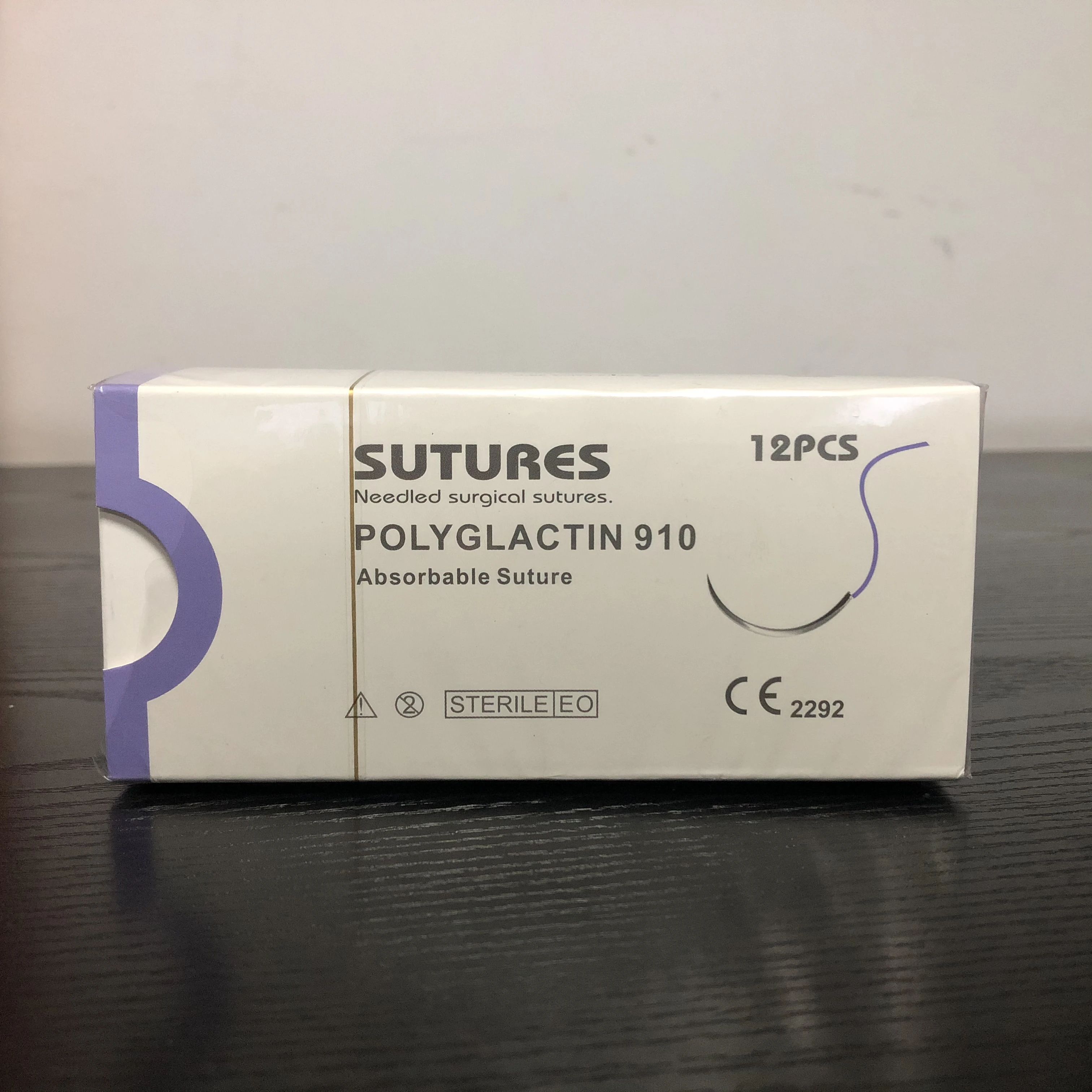 

sterile chirurgicale absorbable usp 5/0 PGLA Polyglactin 910 surgical sutures thread with needle