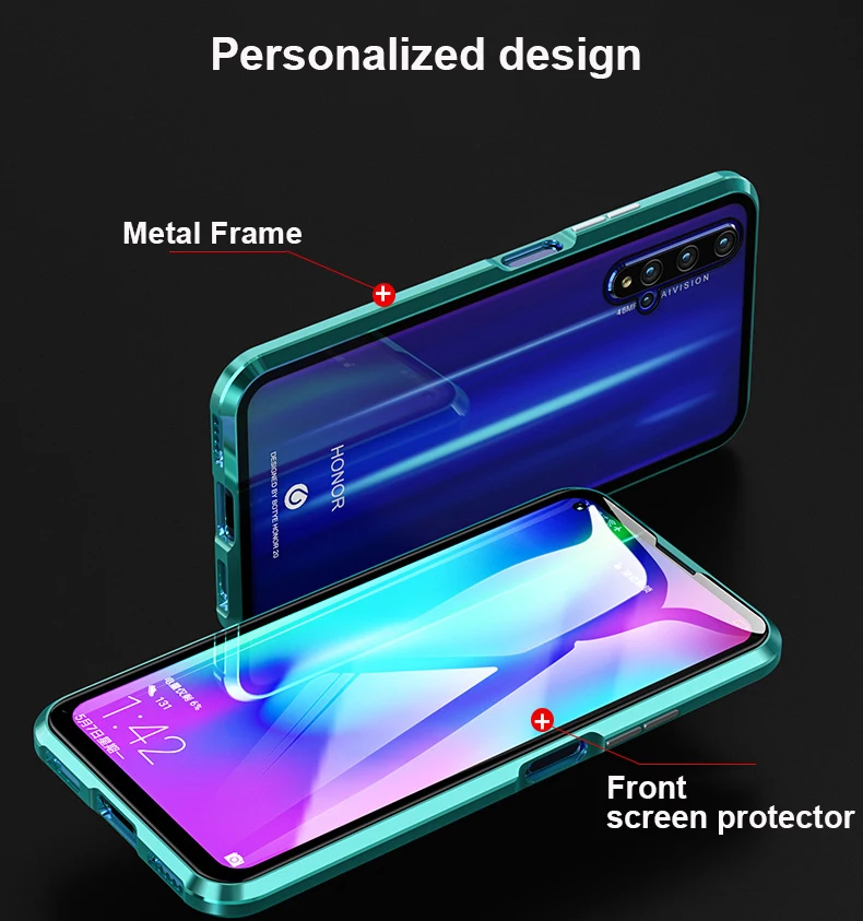 360 Full Cover Huawei Mate 30 Metal Magnetic Adsorption Phone Case Cases Double Glass Coque Mate30 Fundas | Мобильные телефоны и