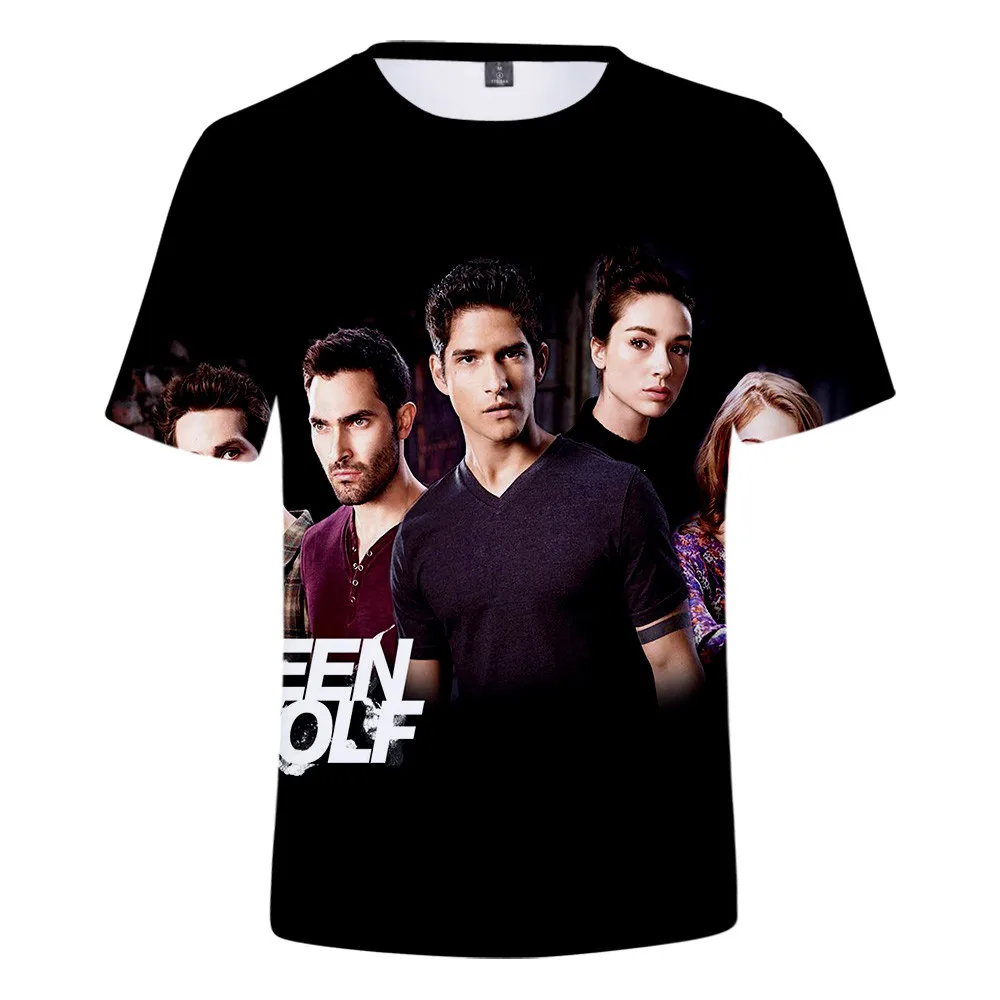 Футболка оверсайз с 3D принтом волк для мужчин и женщин уличная одежда топ большие