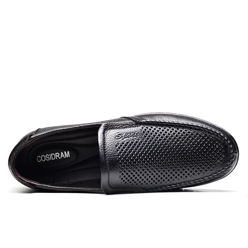 Туфли мужские COSIDRAM из натуральной кожи дышащие без застежек удобные для вождения