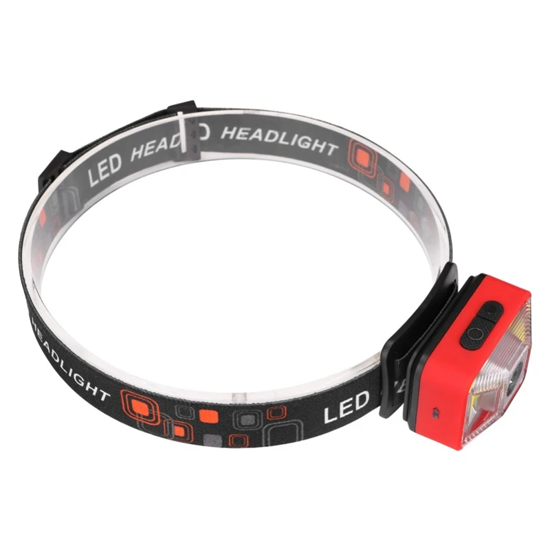 1xXpe +2xCob Headlight 5 Modes Of Light Lamp Ipx5 Waterproof 60 Degrees Adjustable Built-In Rechargeable Battery Use Usb Charge | Спорт и