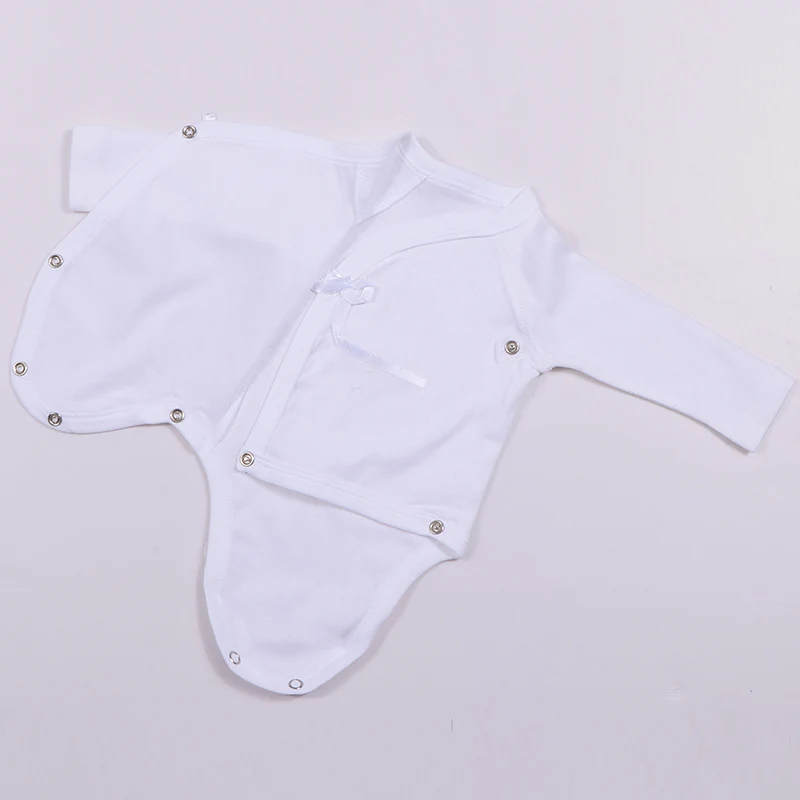 Комбинезон для мальчиков и девочек 3 шт. белое боди с длинным рукавом кимоно