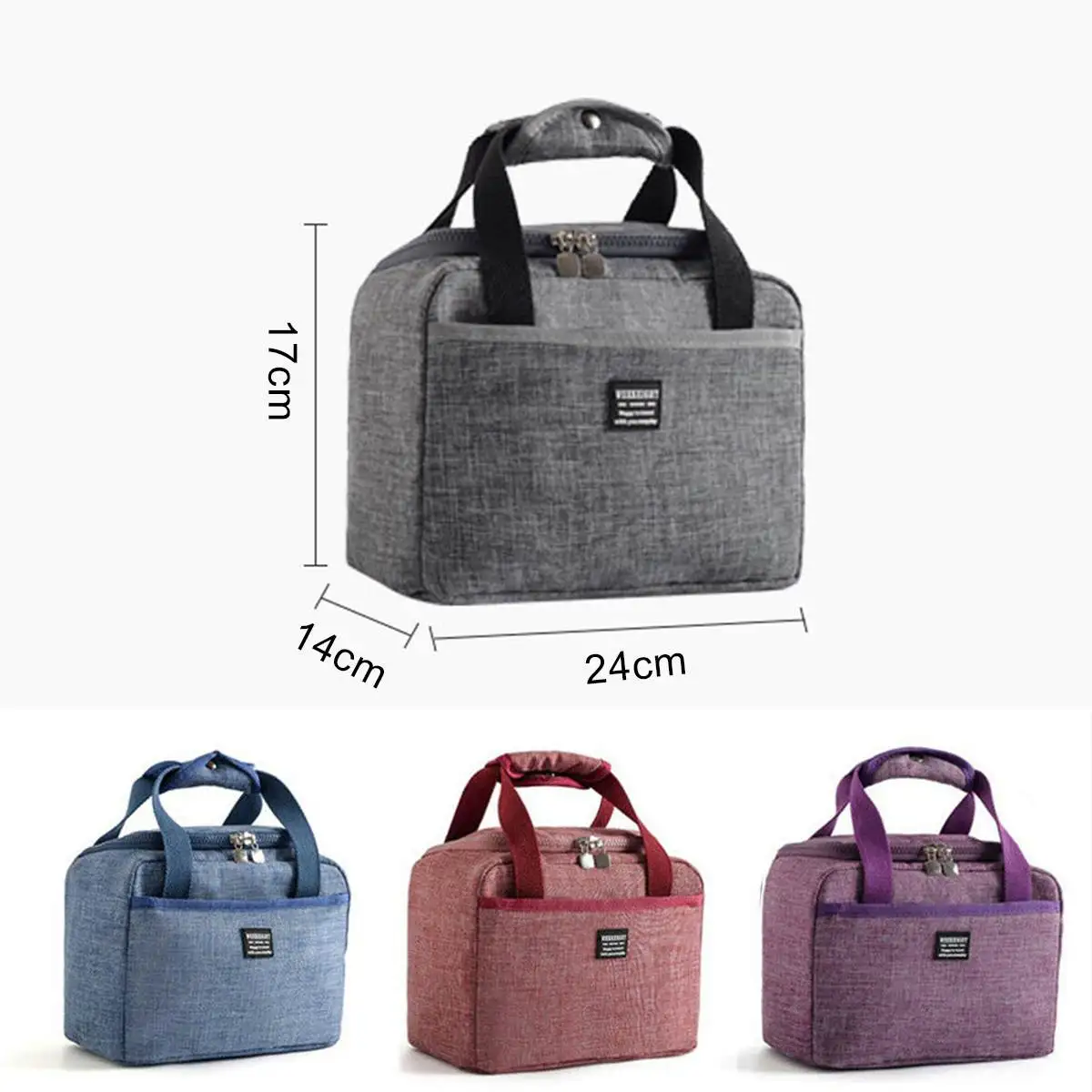 

Portable Lunch Bag New Thermal Insulated Lunch Box Tote Cooler Handbag Bento Pouch Dinner Container School Food Storage Bags