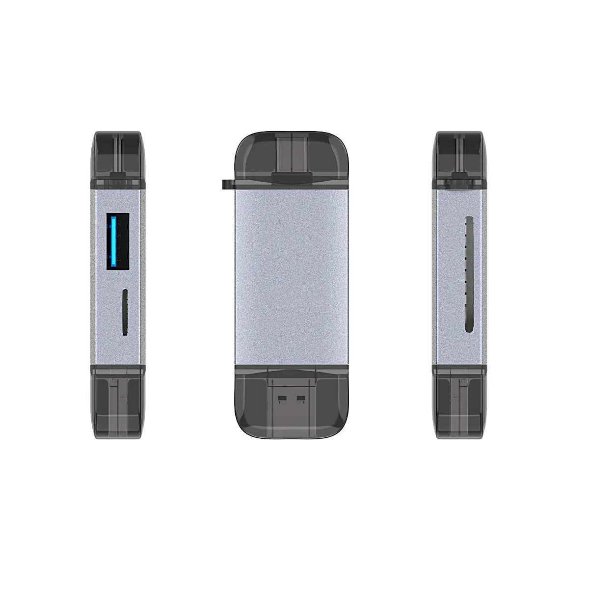 Кардридер Basix USB 2 0 слот для SD/MMC Micro SD/TF многофункциональный 6 в 1 Type c OTG кардридер