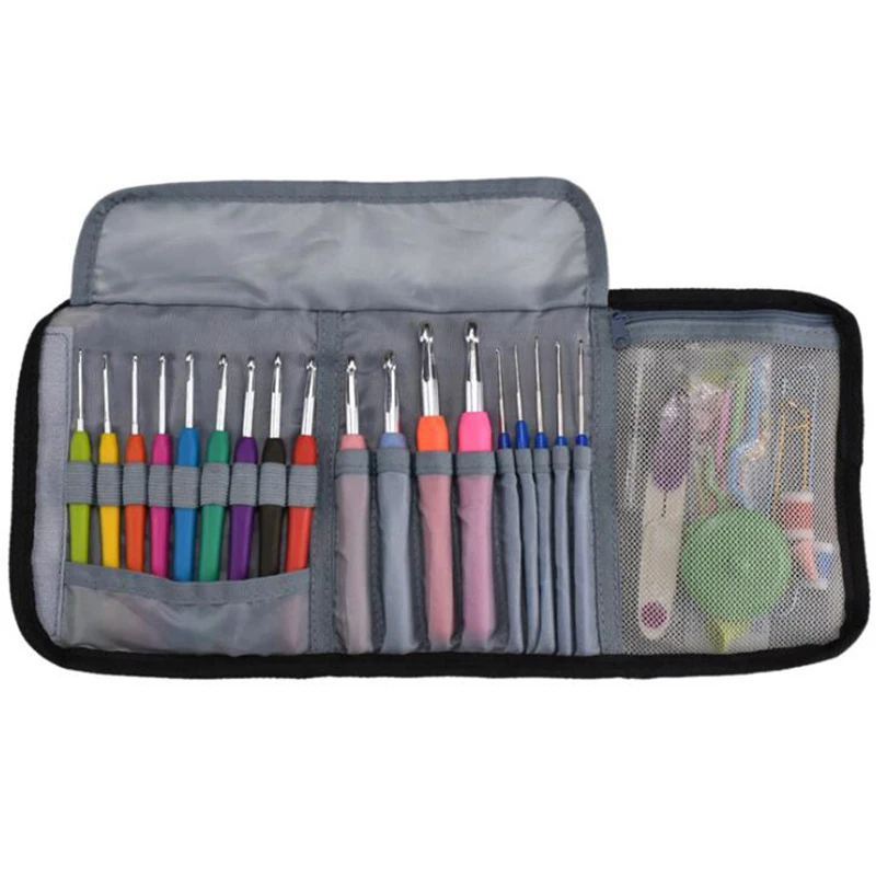 Набор крючков для вязания 5 видов игла рукоделия ножницы маркеры шитья