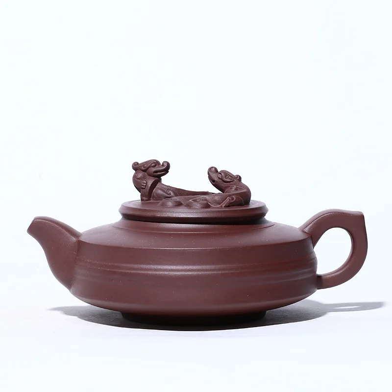 

Yixing Dark-red Enameled Pottery Teapot Raw Ore Purple Ink For Imprinting Of Seals Famous Manual Chu Han Fy Kettle Online Store