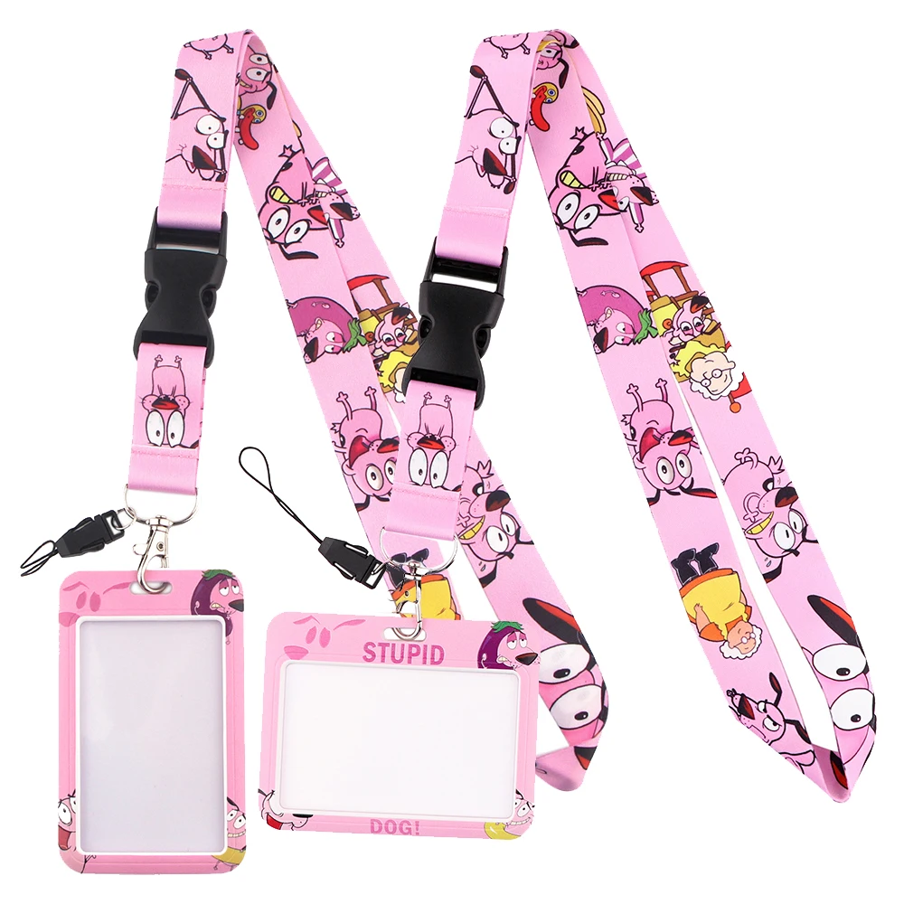DZ1355 новый аниме собака розовый шнурок для ключей шейный ремешок карт бейдж