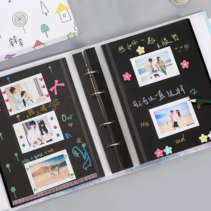 PA35 Creative DIY hand photo album this film pasting couple romantic standing up birthday gift | Дом и сад