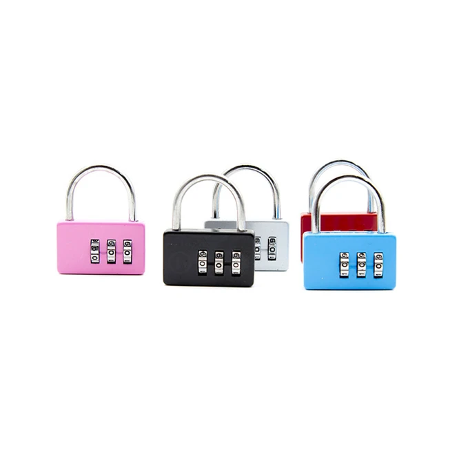 

100PCS NEW 3 Dial Digit Password Lock Combination Suitcase Luggage Lock Metal Code Padlock Zinc Alloy Cupboard Cabinet Locker