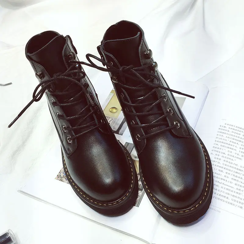 Осенне-весенние женские Ботинки martin мотоциклетные ботинки обувь в английском