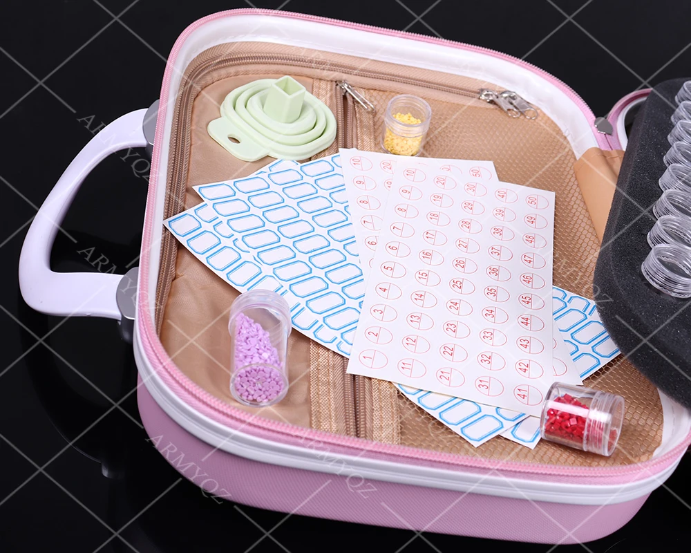 

5 Colors 132/28 Bottles Diamond Painting Cross Stitch Accessories Tool Box Container Diamond Storage Bag Case Embroidery Mosaic