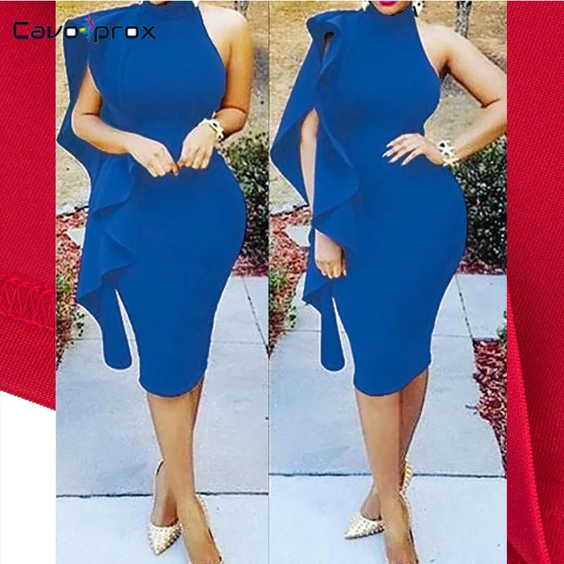 Женское стильное Плиссированное облегающее платье миди с лямкой на шее