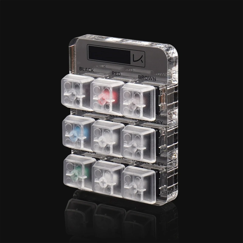 

Transparent Keycaps Testing Tool Cherry 9 MX Switches Keyboard Tester Kit Clear Keycaps Sampler PCB Mechanical Keyboard