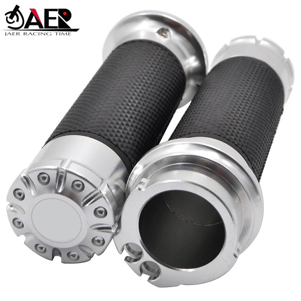 

Chrome Motorcycle CNC Handle 1" 25mm Handlebar Hand Grips for Harley Sportster Touring Dyna Motorbike