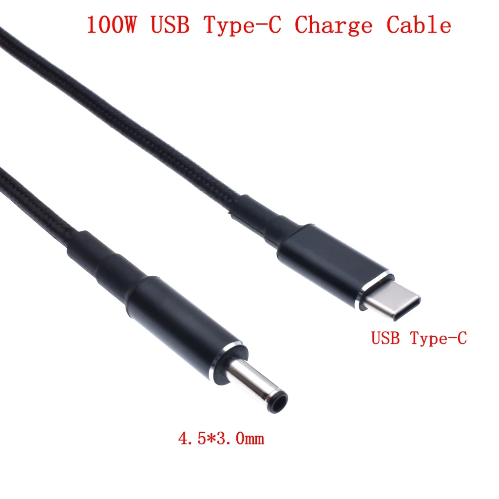 Адаптер питания USB Type C 100 Вт конвертер в 4 5*3 0 мм Штекерный разъем постоянного тока