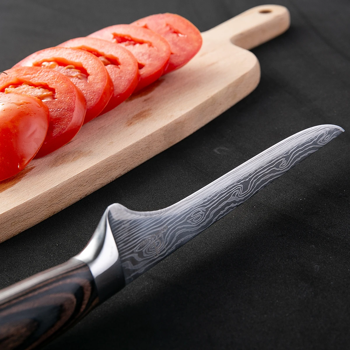 DAOMACHEN 8 комплектов кухонные ножи Лазерная Дамасская модель нож шеф повара острый