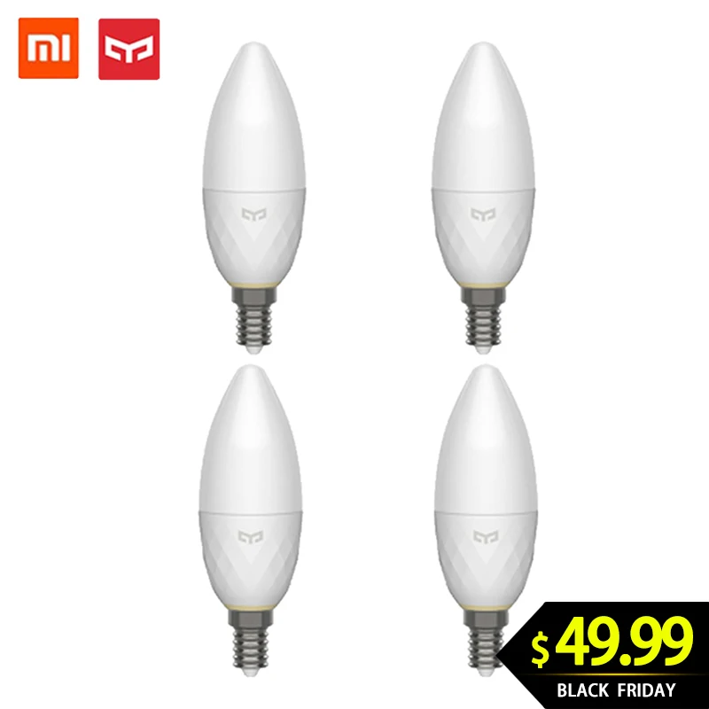 Светодиодная лампочка Yeelight E14 умная сетчатая версия bluetooth с сетчатым шлюзом