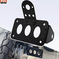 universal all motorcycle frame license plate side mounted tail light license plate holder bracket retro metal accessories black