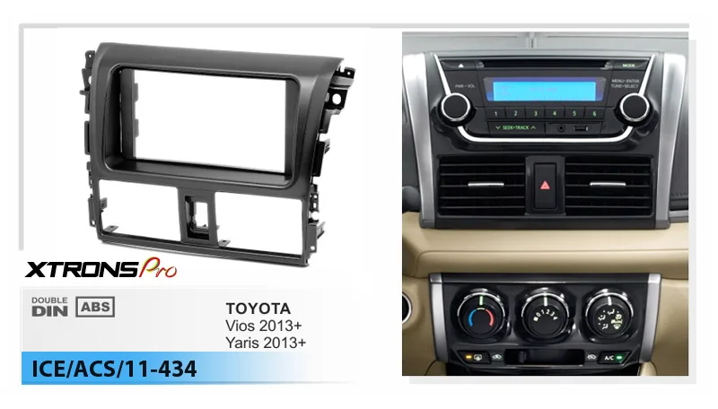 XTRONS радиопанель для TOYOTA Vios Yaris 2013 + стерео радио приборная CD Facia Trim установочный