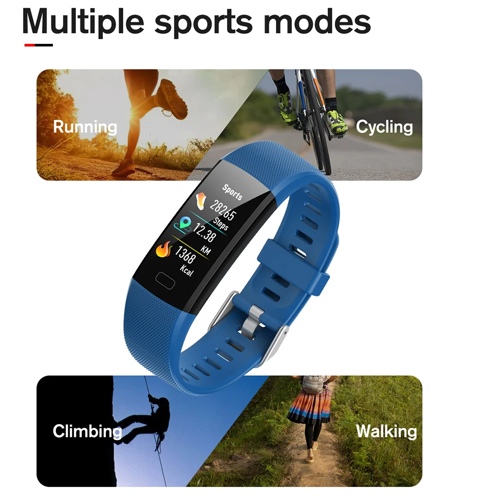 Умный браслет с шагомером и монитором кровяного давления 1 14 дюйма