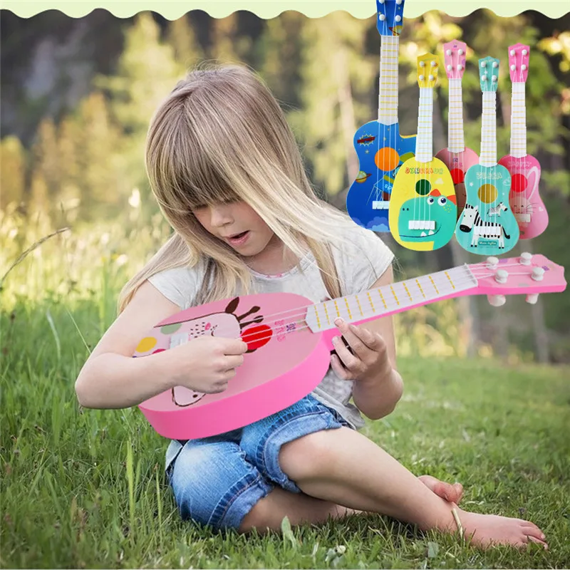 2021 mini vier saiten ukulele gitarre musical instrument kinder kinder pädagogisches spielzeug frühen intellektuelle entwicklung spielzeug 5