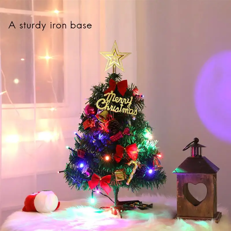 60cm Christmas Tree with LED Light and Ornament Table Decoration Xmas Party for Home Office Shop Window | Дом и сад