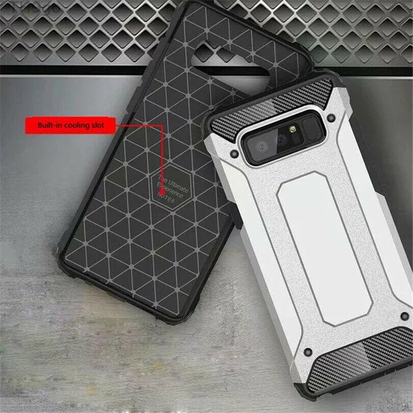 With Lighting Glossy Hybrid Rugged Armor TPU Case For Samsung Galaxy Note 9 8 5 Waterproof 2in1 Shockproof Back Cover DYee |